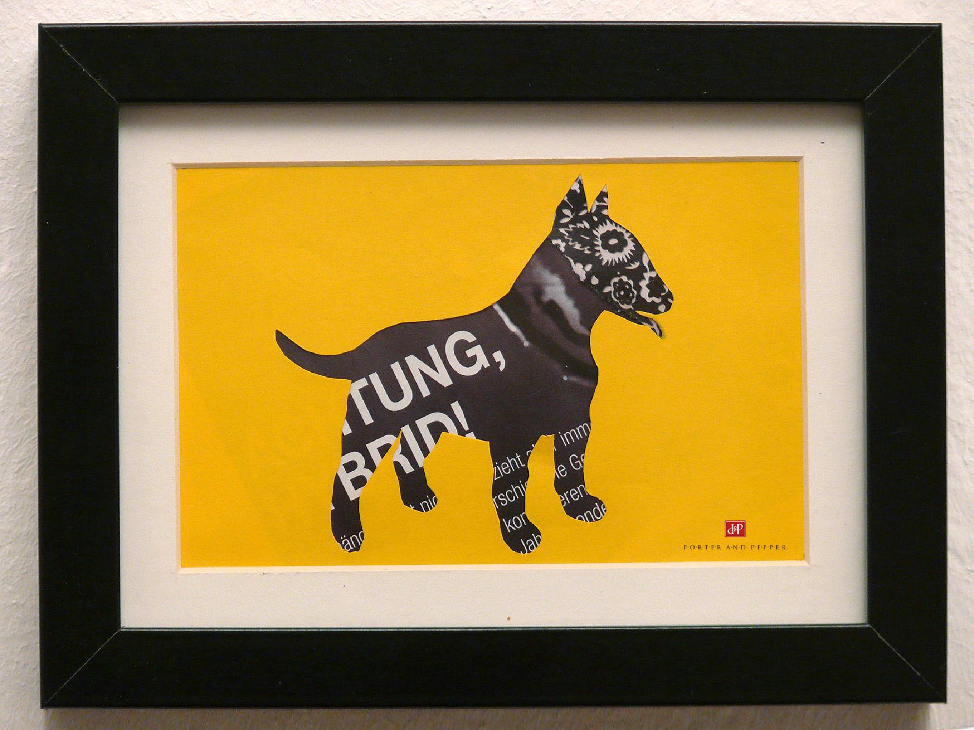 hund rahmen kunstdruck print