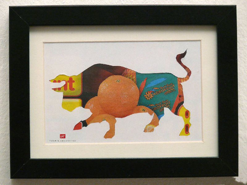 stier rahmen kunstdruck print