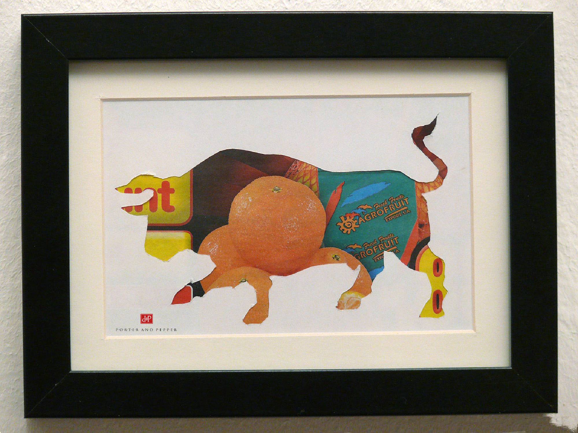 stier rahmen kunstdruck print