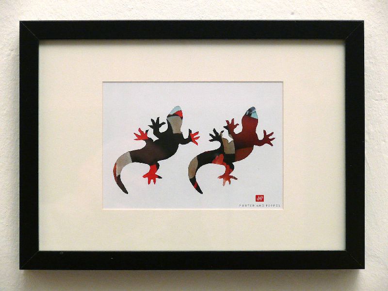 salamander rahmen kunstdruck print