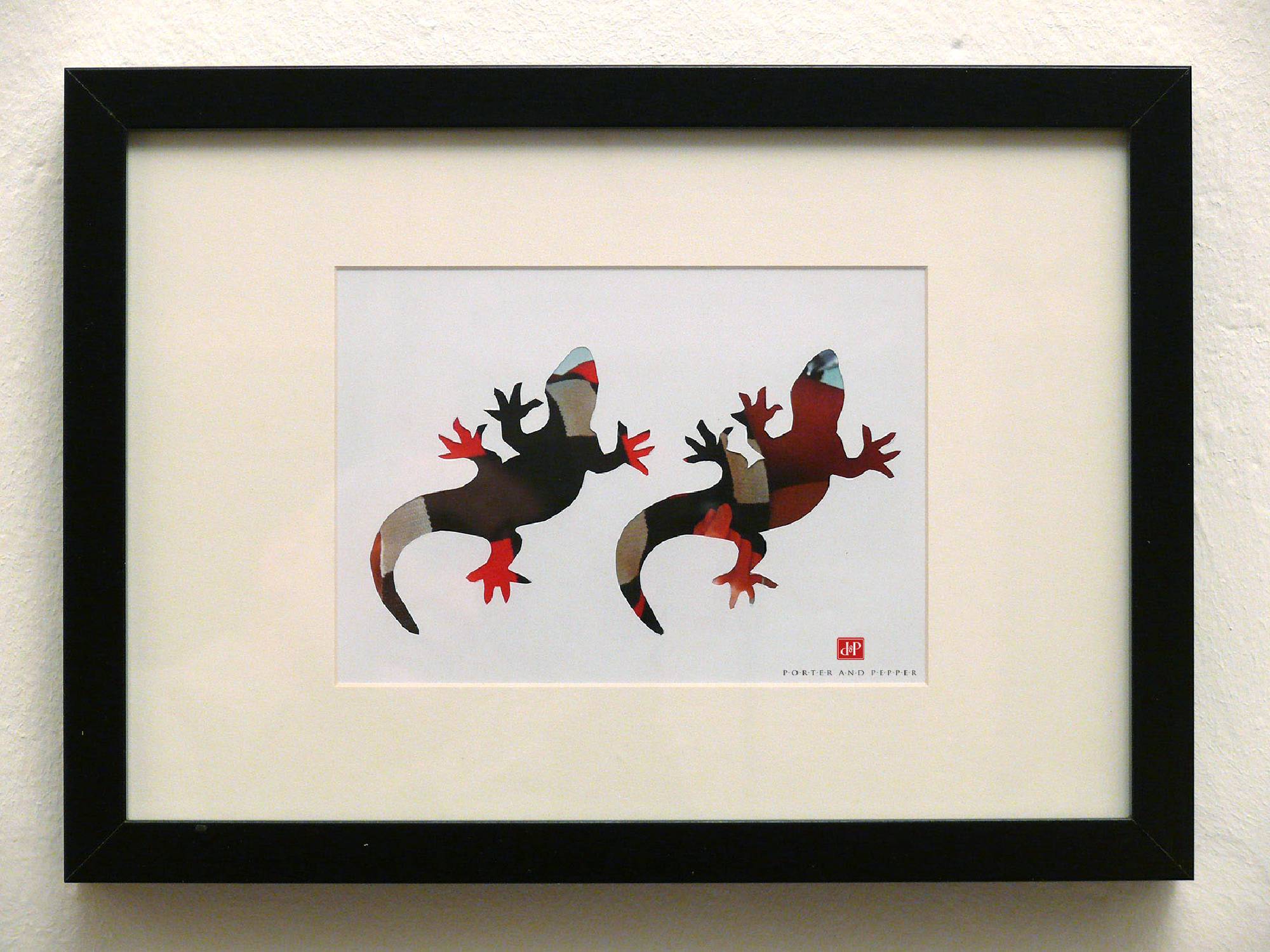 salamander rahmen kunstdruck print