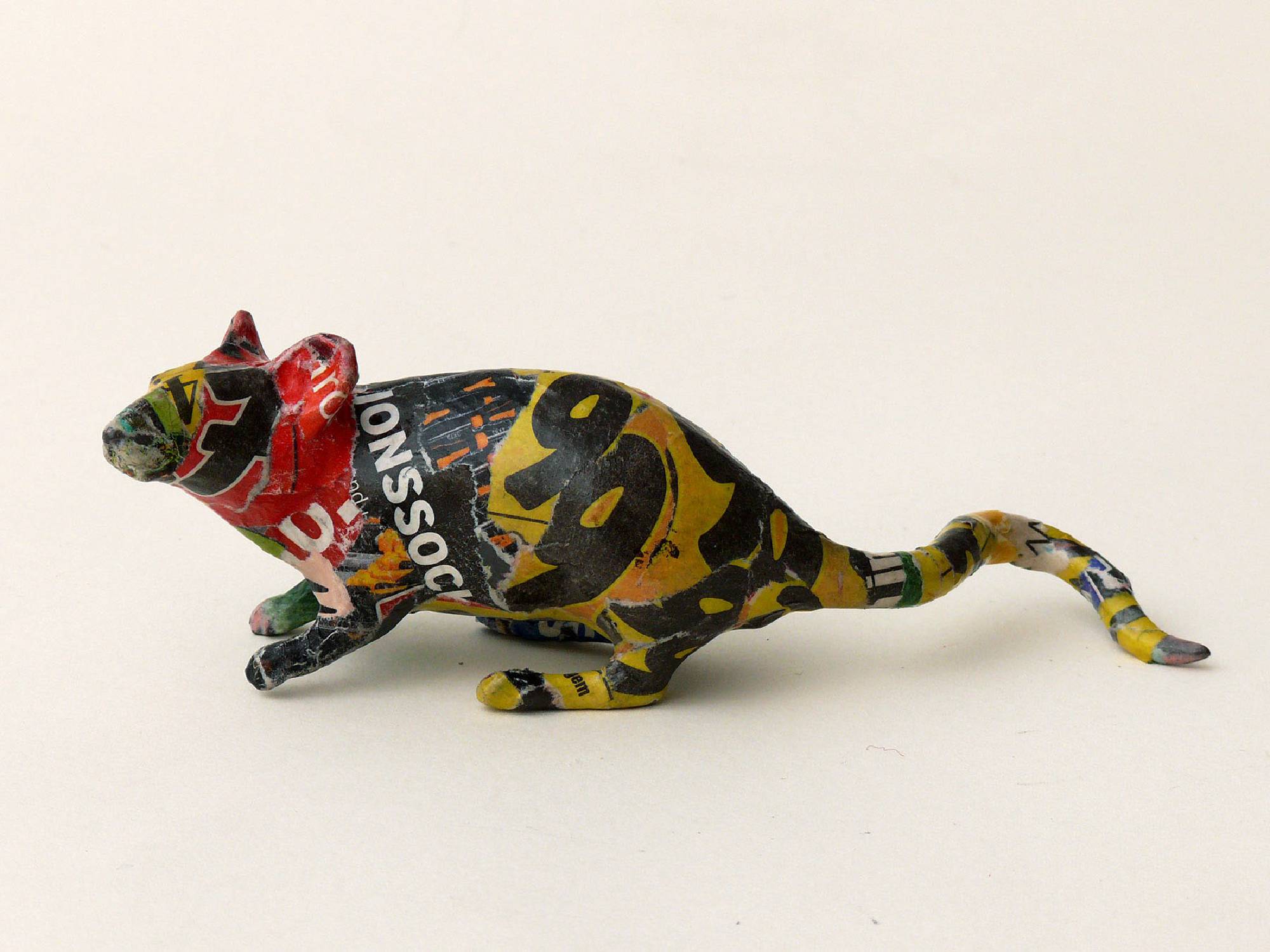 ratte figur plastik collage