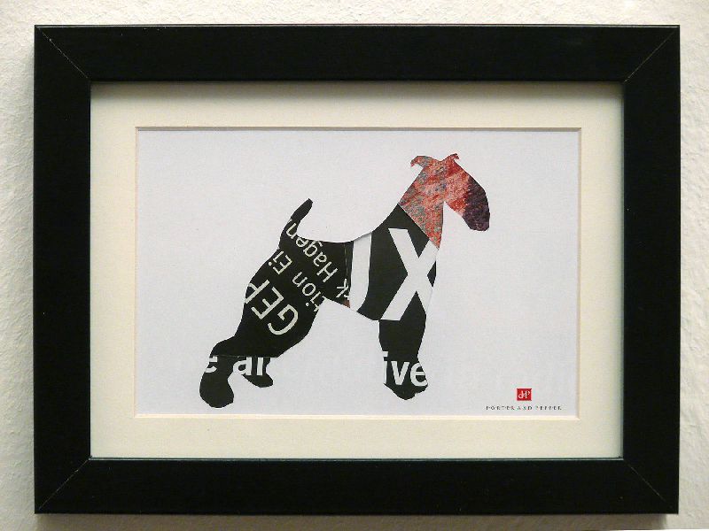 hund rahmen kunstdruck art print