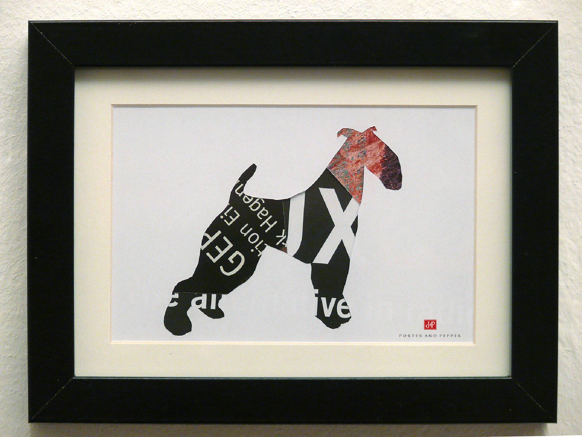 hund rahmen kunstdruck art print