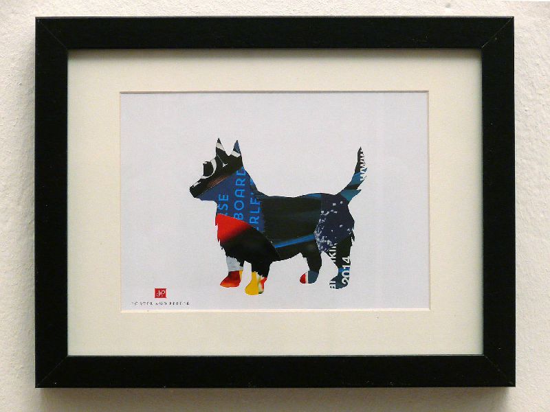 hund rahmen kunstdruck art print