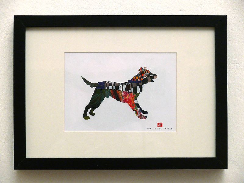 hund rahmen kunstdruck art print