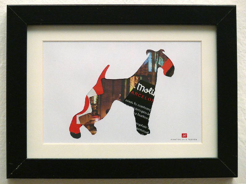 schnauzer hund rahmen kunstdruck art print