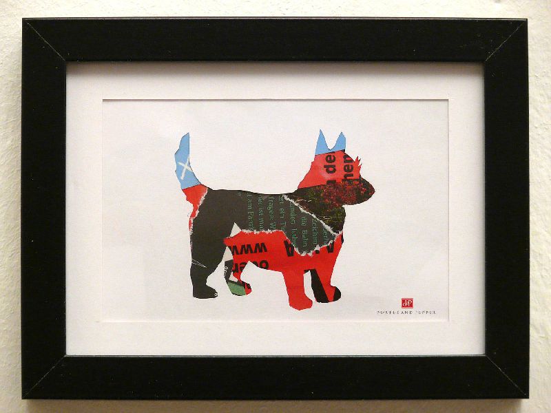hund rahmen kunstdruck art print
