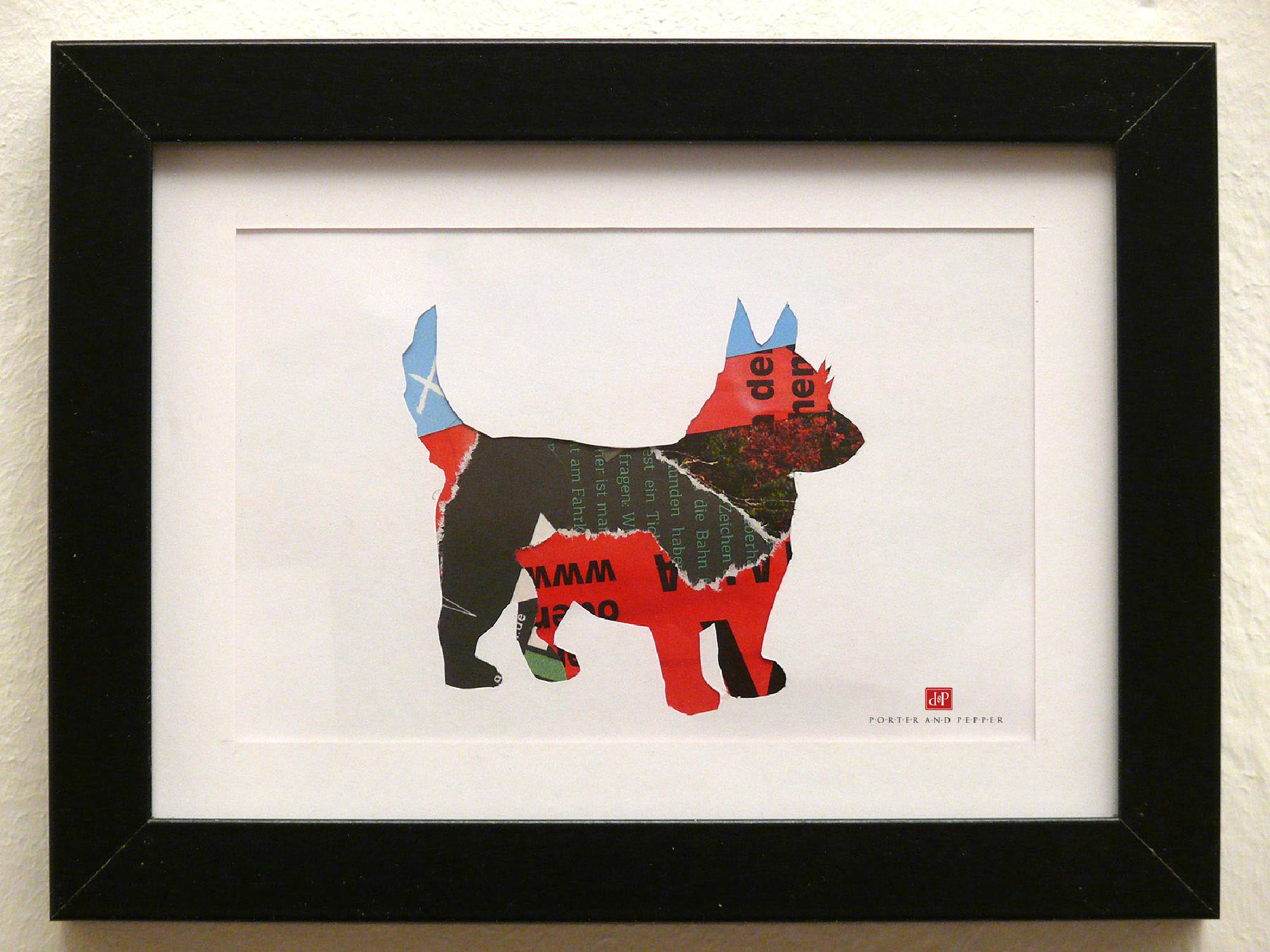 hund rahmen kunstdruck art print