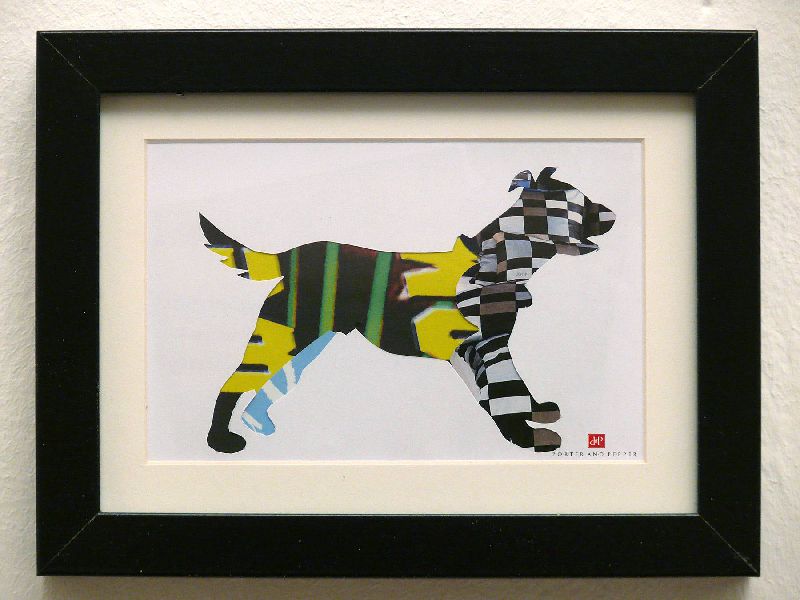 hund rahmen kunstdruck art print