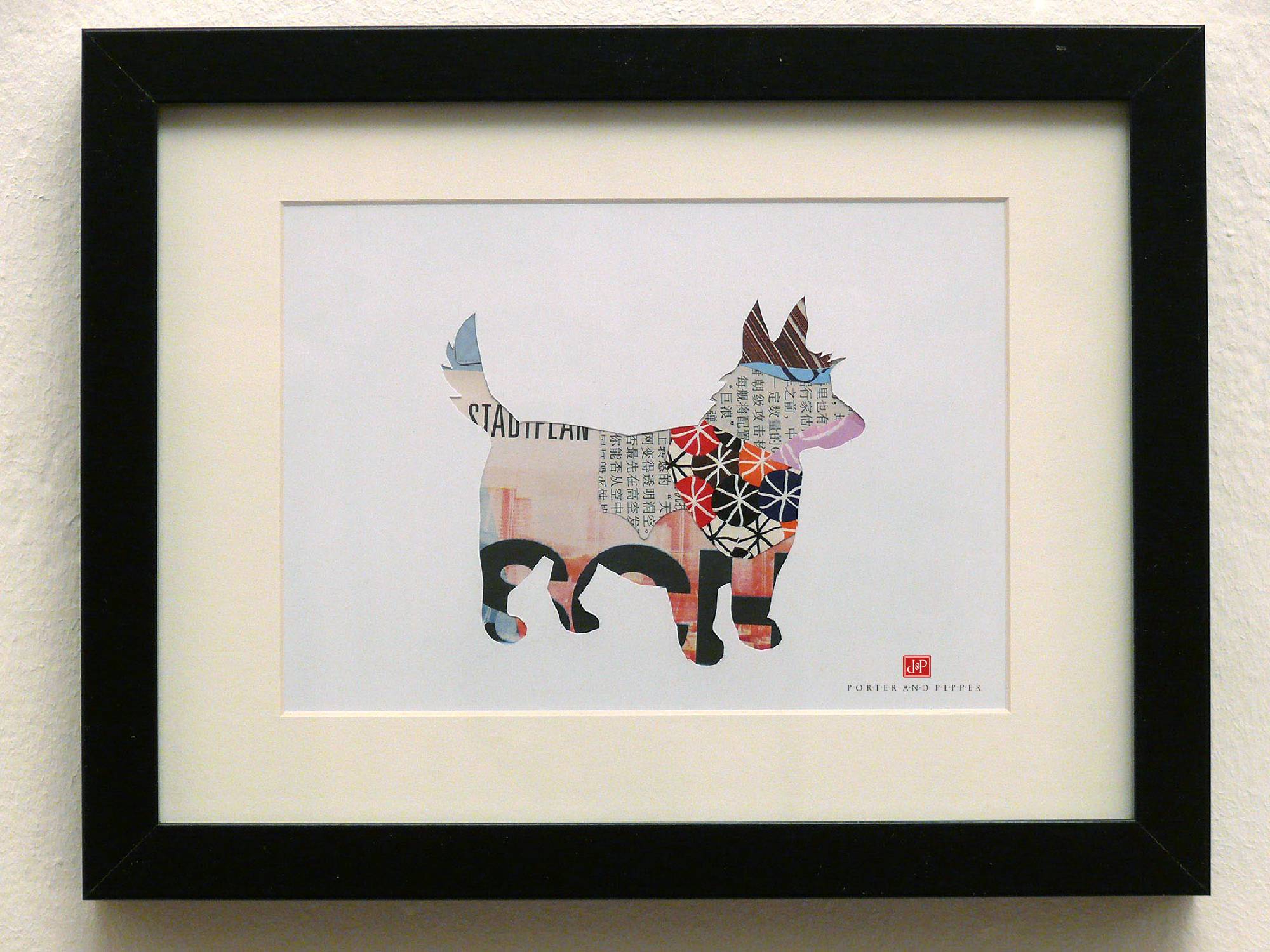 hund rahmen kunstdruck art print